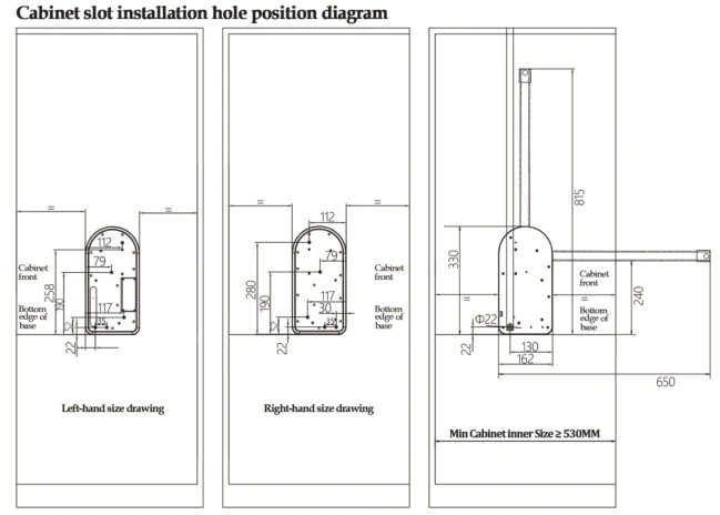 Wardrobe slotted hole map Wardrobe slotted hole map